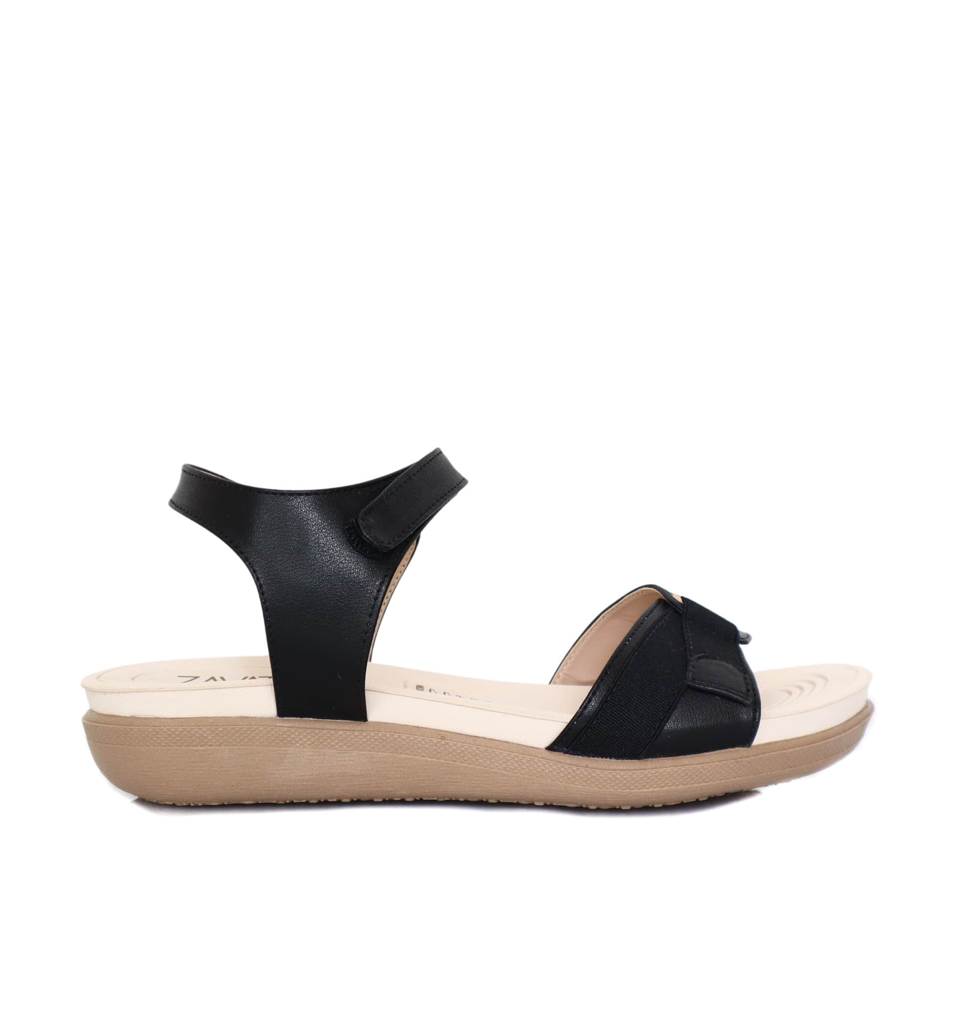 Sandalia plana negro para mujer 9030-Z83