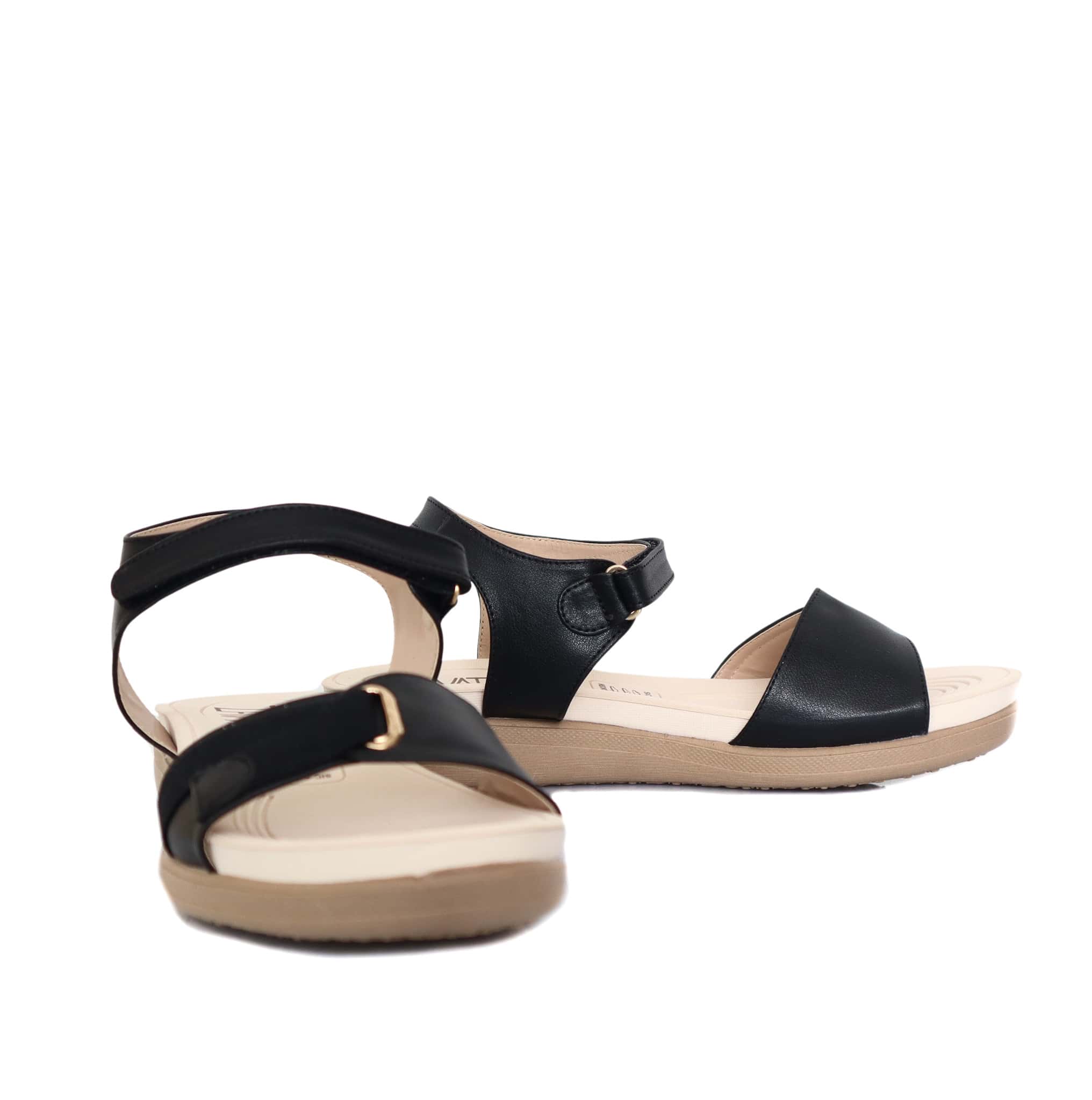 Sandalia plana negro para mujer 9030-Z83