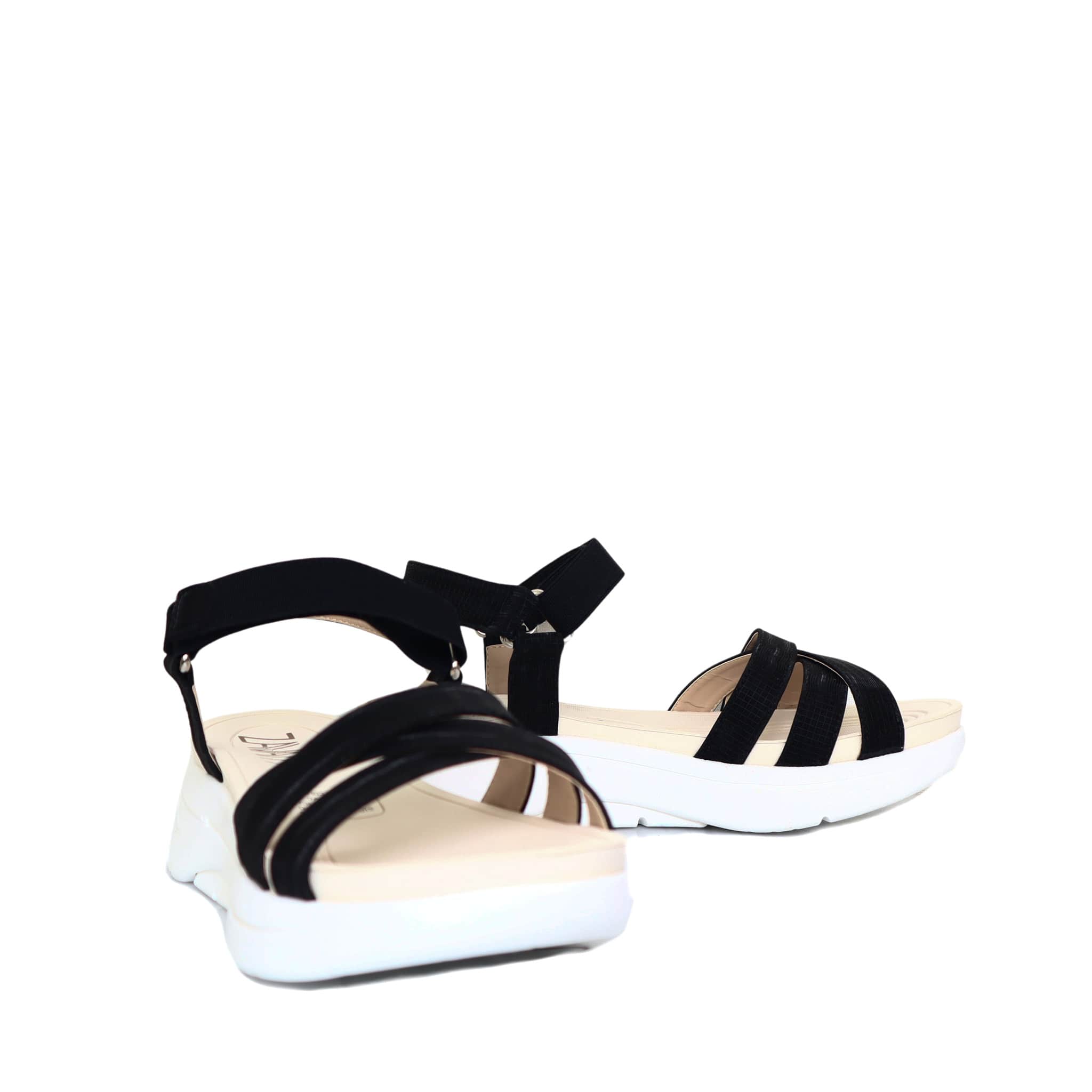 Sandalia plana negro para mujer 9037-Z83