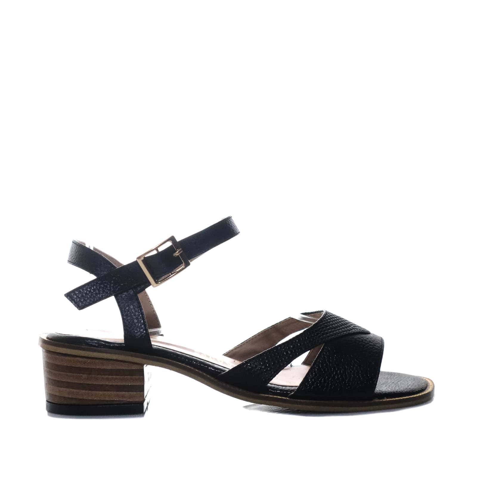 Sandalia tacon negro para mujer A14-Z559