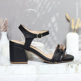 Sandalia tacon negro para mujer A60-Z686