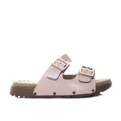 Sandalia plana nude para mujer BRKT2HB-Z562