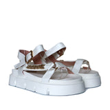 Sandalia plana blanco para mujer H-BETTY