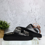 Plataforma baja negro para mujer H-KARINA