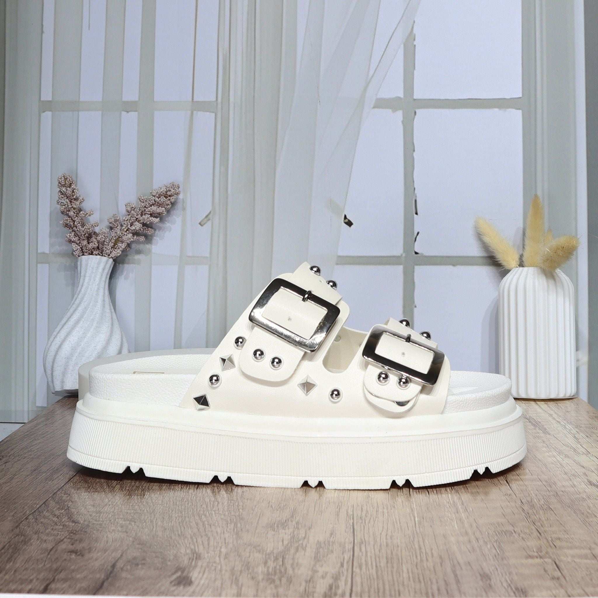 Sandalia tacon talco para mujer H-KIARA