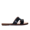 Sandalia plana negro para mujer HERMES-Z19