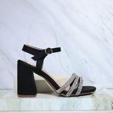 Sandalia tacon negro para mujer J138-Z471