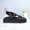 Sandalia plana negro para mujer K069-Z111