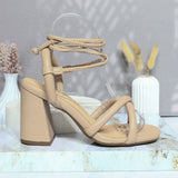 Sandalia tacon arena para mujer L46-Z686