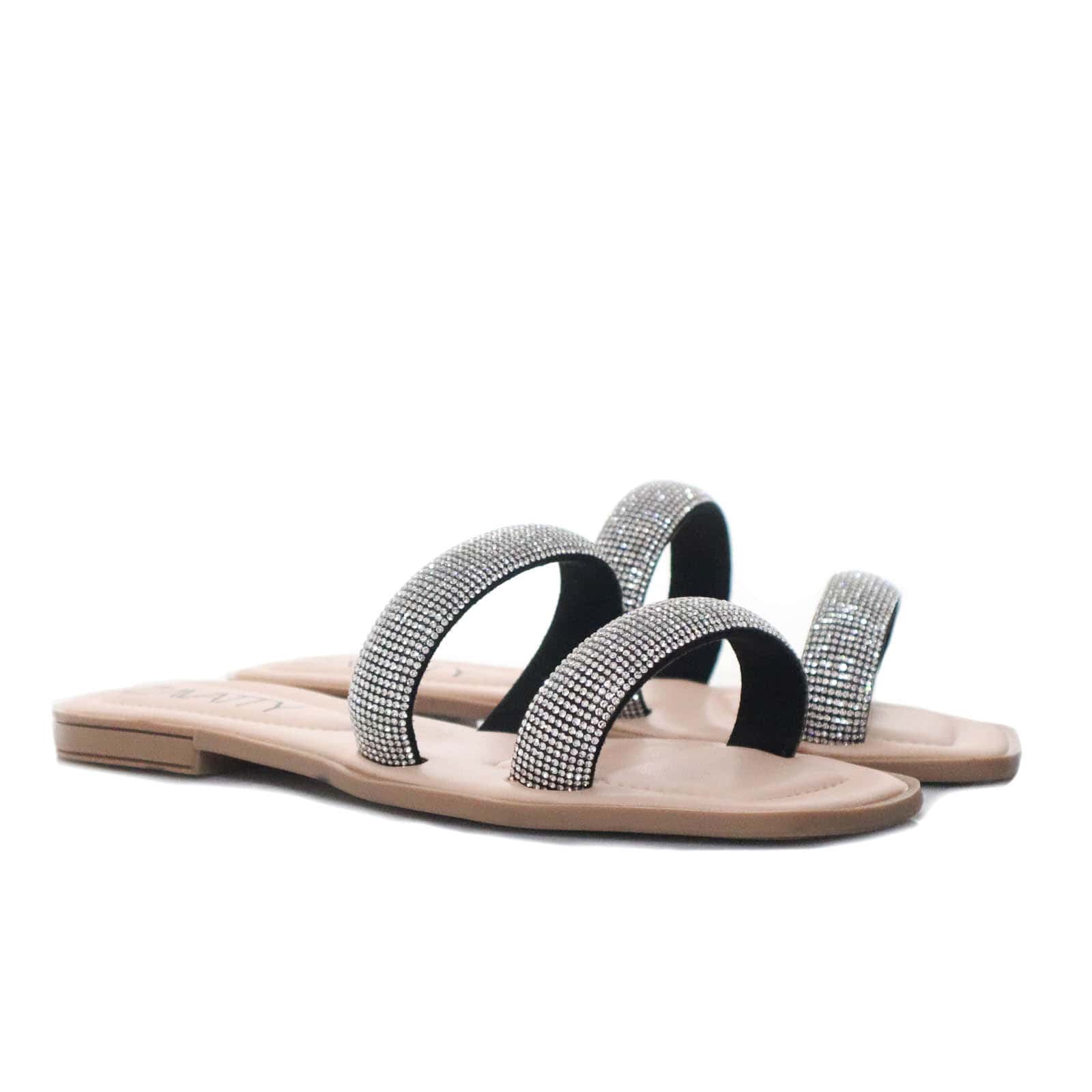 Sandalia plana negro para mujer M011-Z111