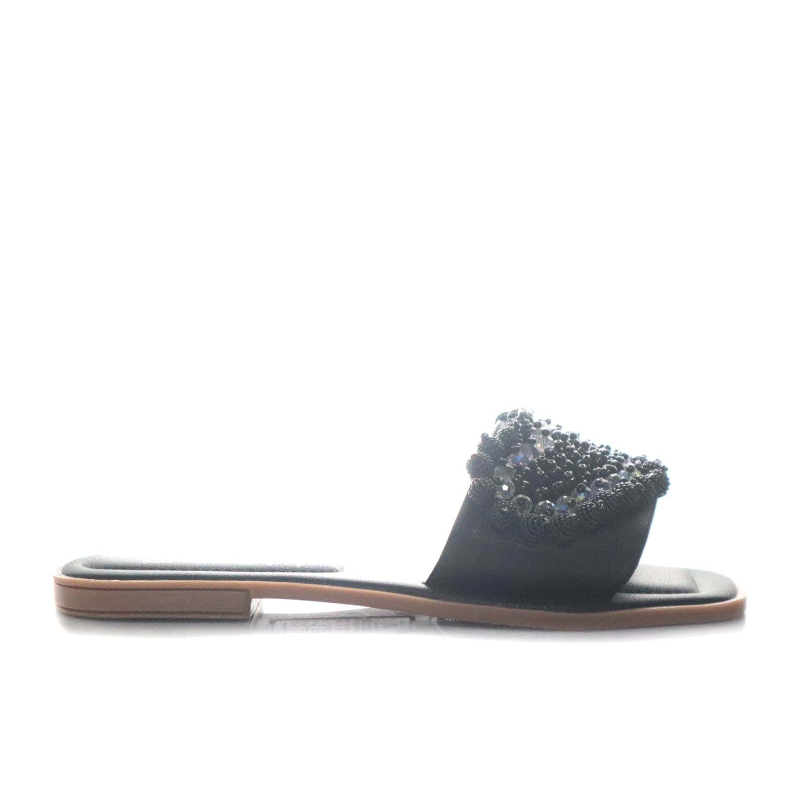 Sandalia plana negro para mujer M020-Z111