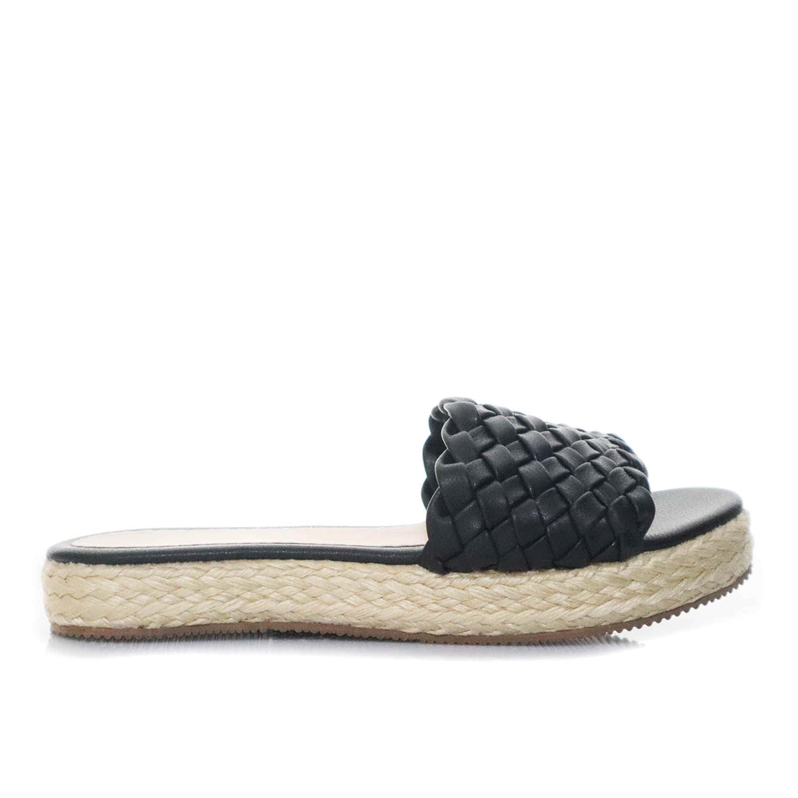 Sandalia plana negro para mujer M105-Z471