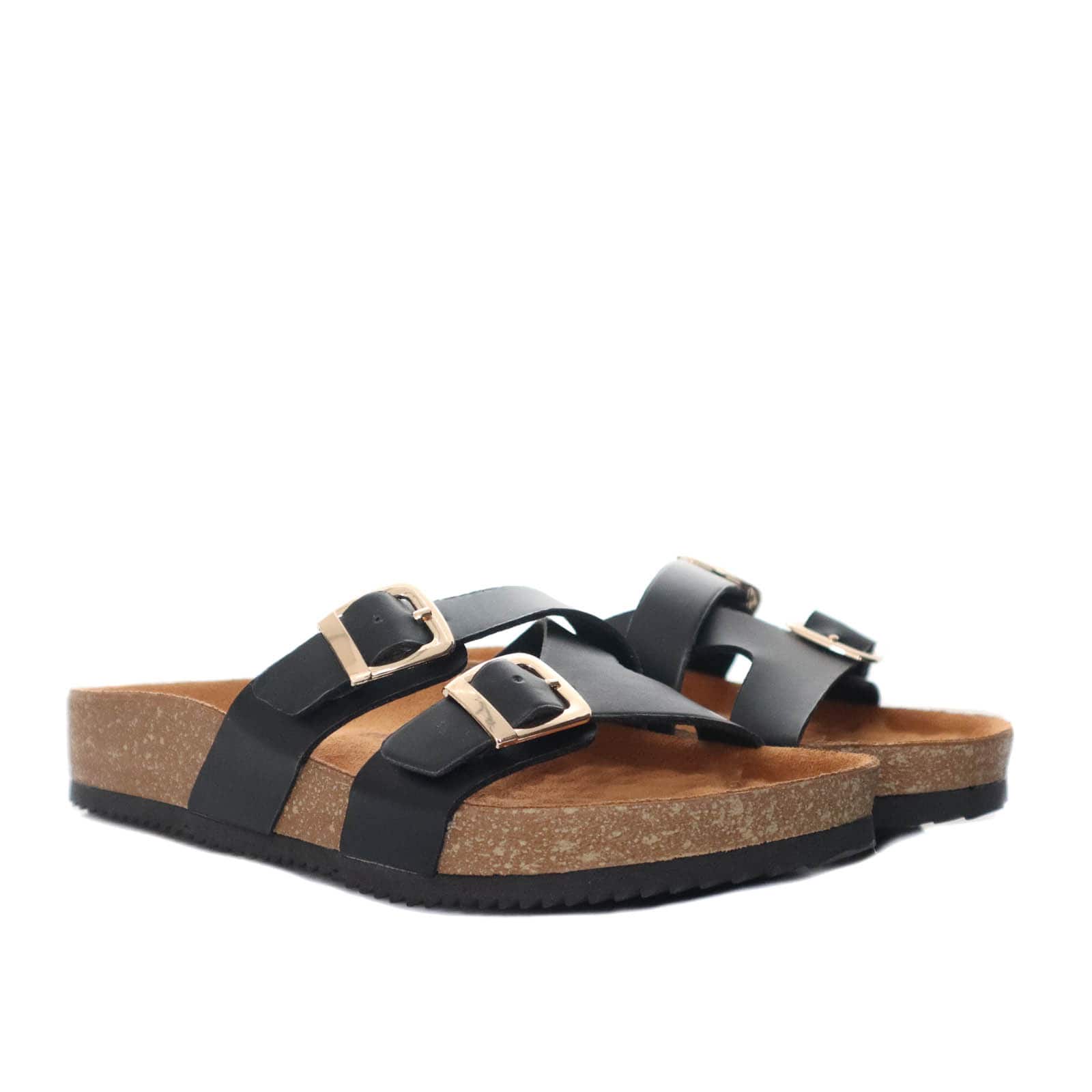 Sandalia plana negro para mujer M11-Z620