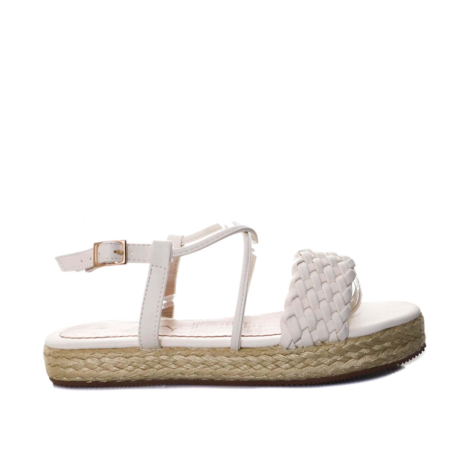 Sandalia plana talco para mujer M126-Z471