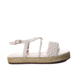 Sandalia plana talco para mujer M126-Z471