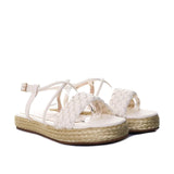 Sandalia plana talco para mujer M126-Z471