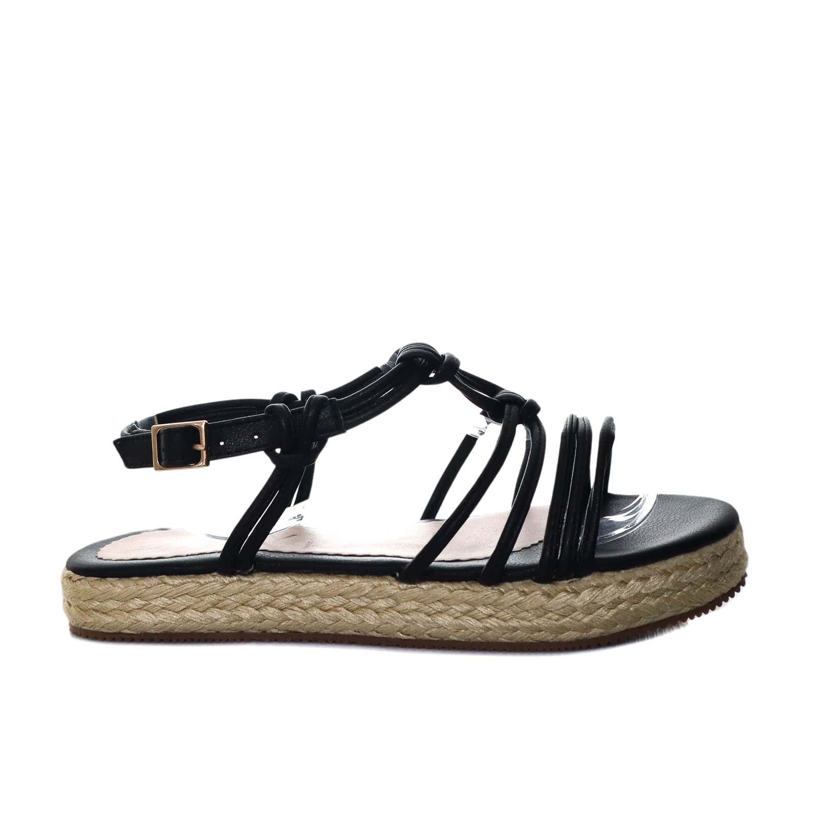 Sandalia plana negro para mujer M128-Z471