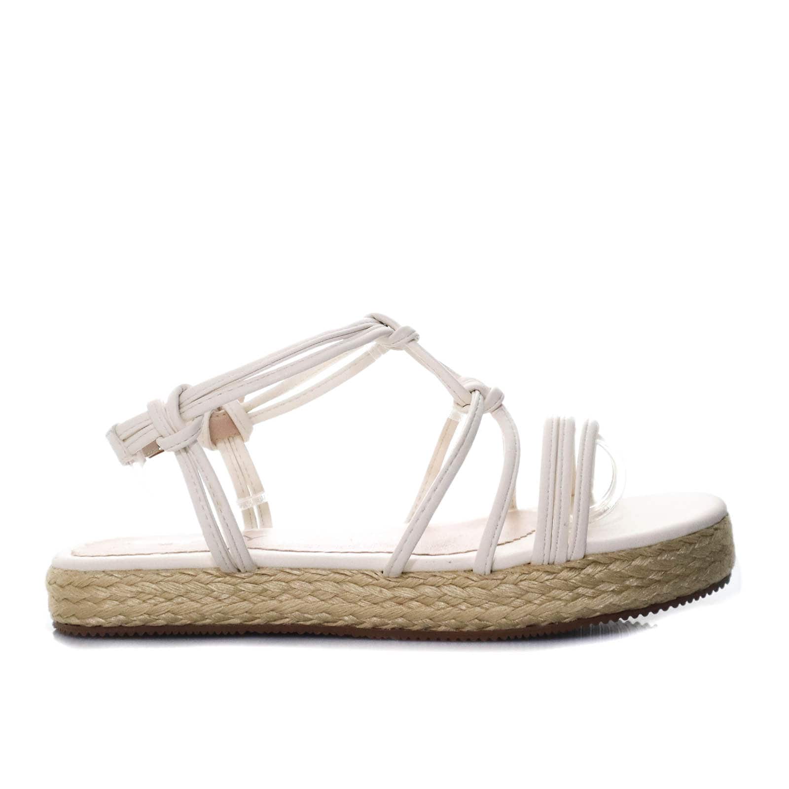 Sandalia plana talco para mujer M128-Z471