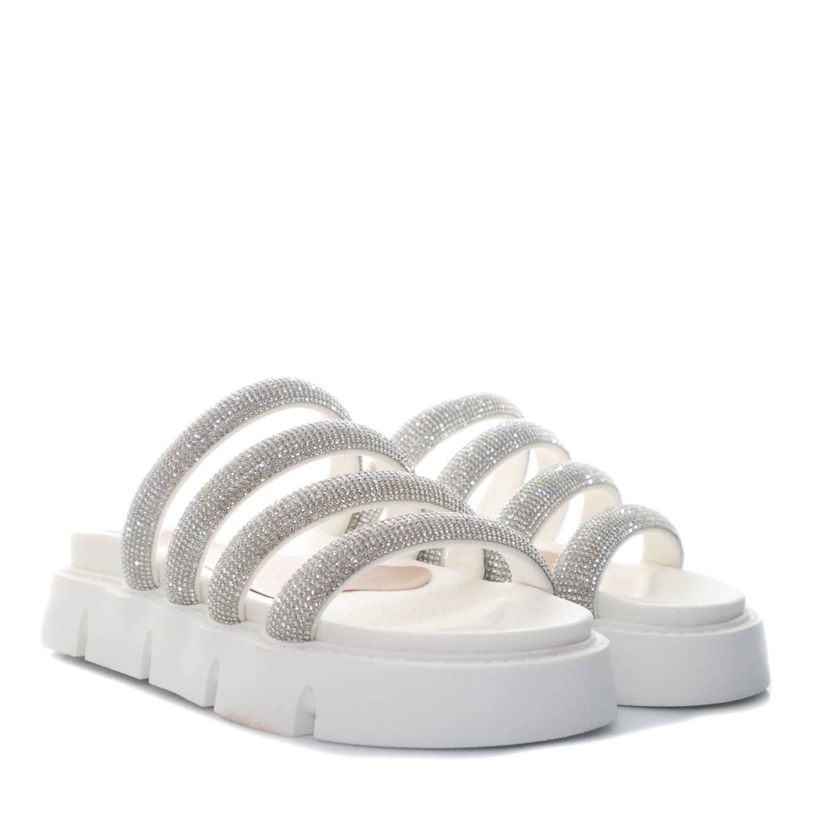 Sandalia plana talco para mujer M24-Z499