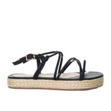 Sandalia plana negro para mujer M86-Z471