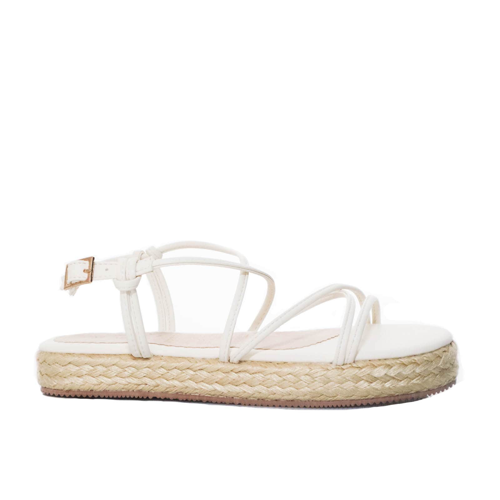 Sandalia plana talco para mujer M86-Z471