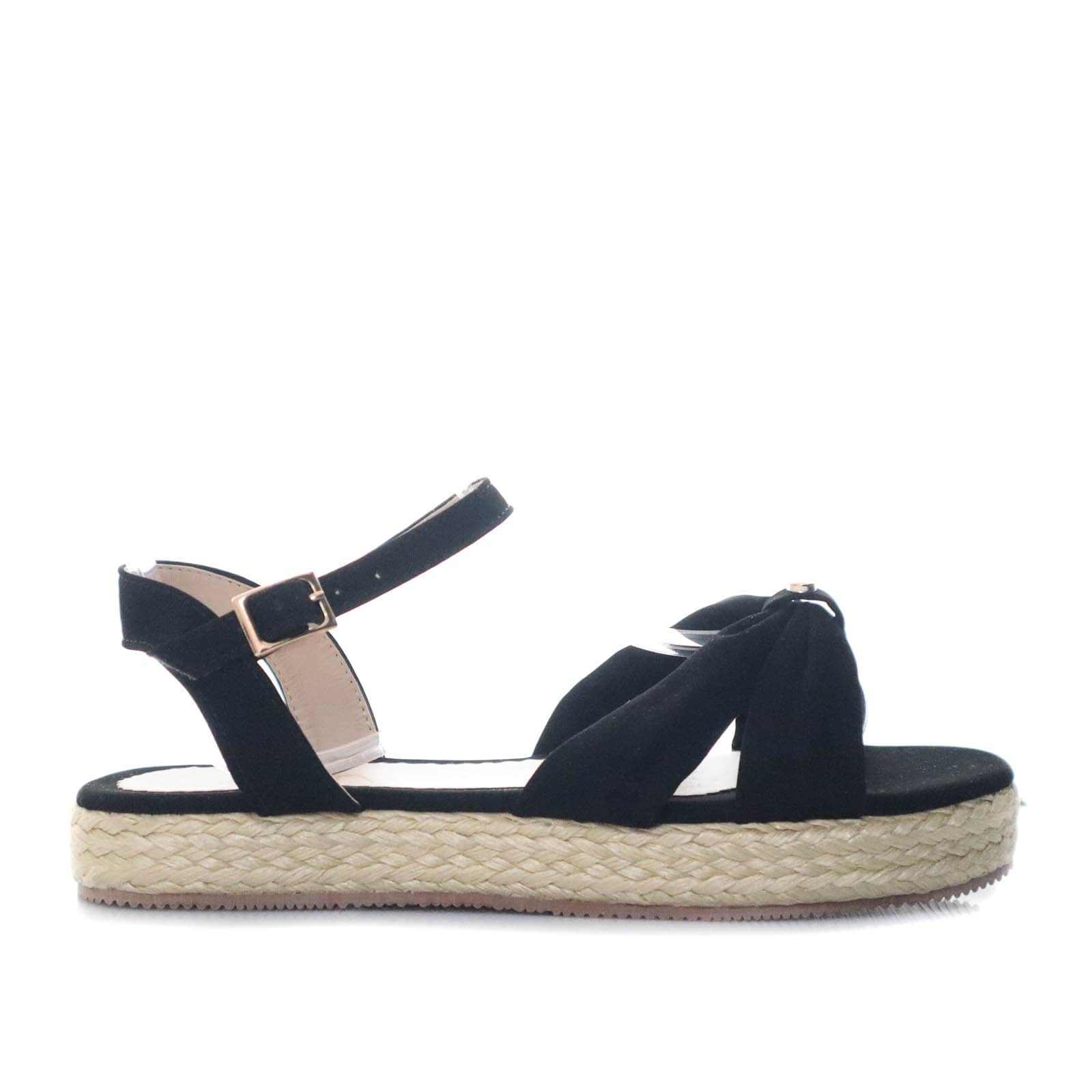 Sandalia plana negro para mujer M93-Z471