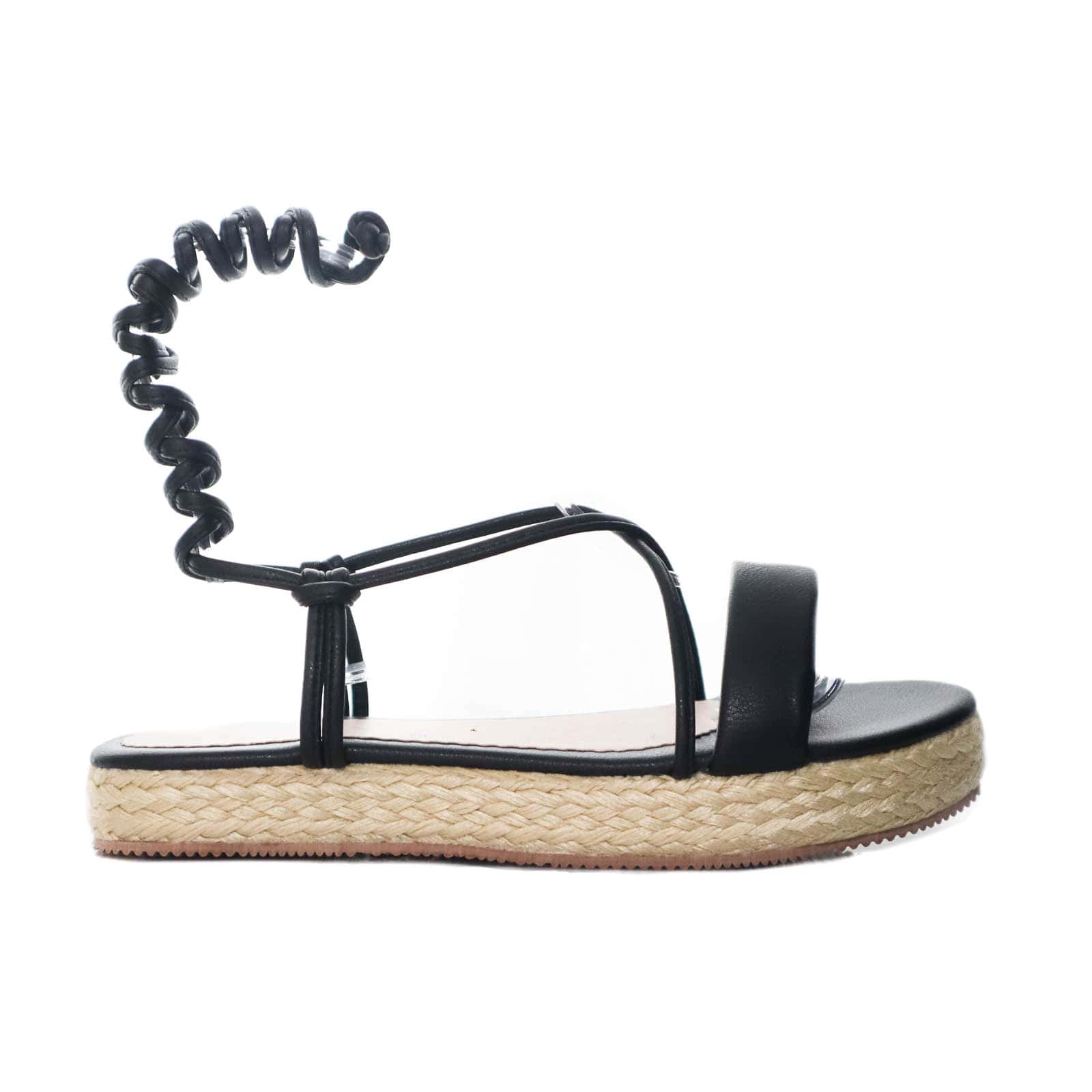 Sandalia plana negro para mujer M95-Z471