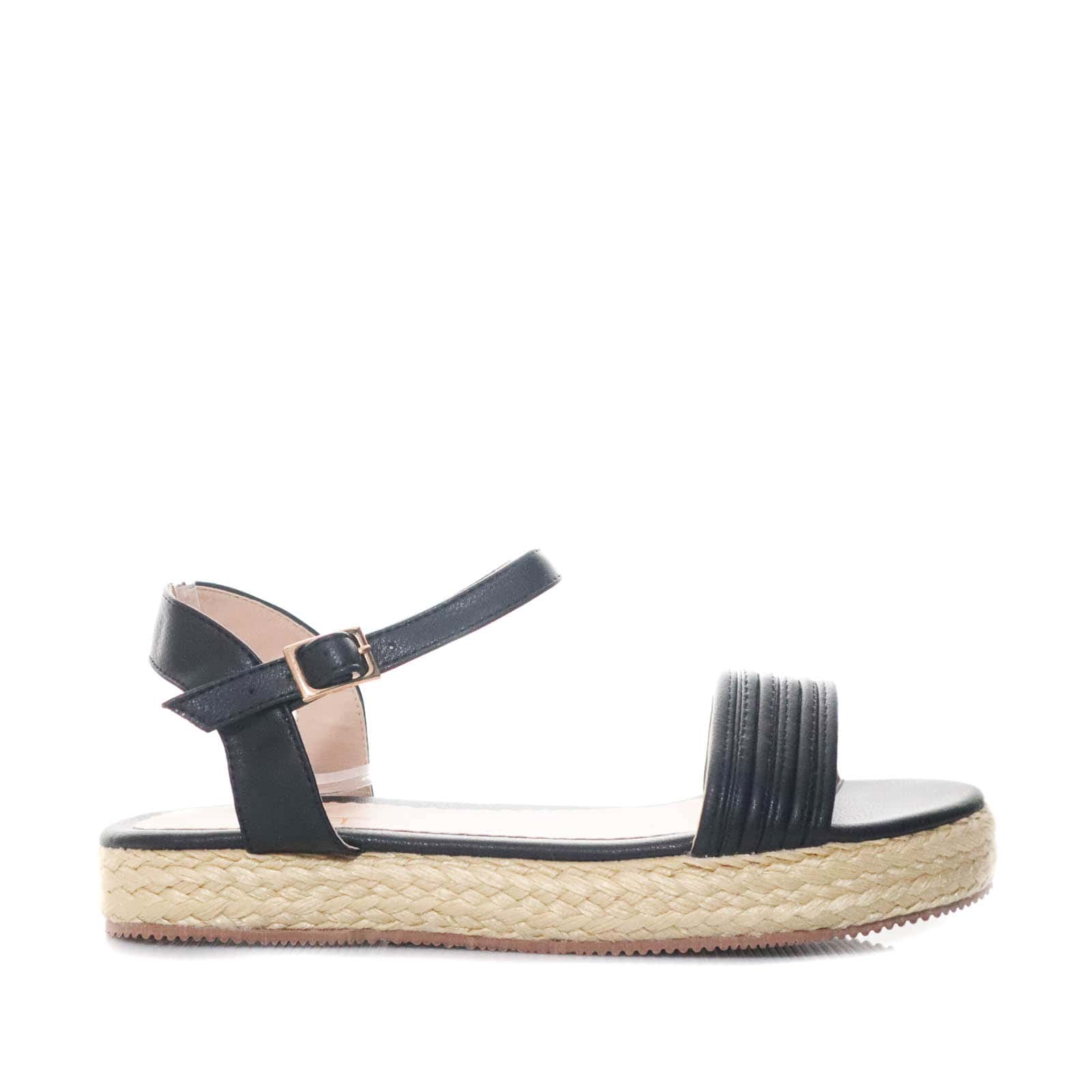 Sandalia plana negro para mujer M96-Z471