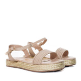 Sandalia plana arena para mujer M96-Z471