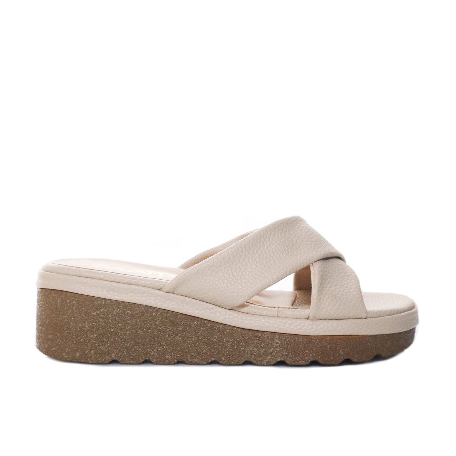 Sandalia plataforma baja nude para mujer P056-Z25