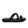 Sandalia plana negro para mujer P25-Z446
