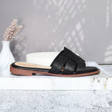 Sandalia plana negro para mujer P273-Z84