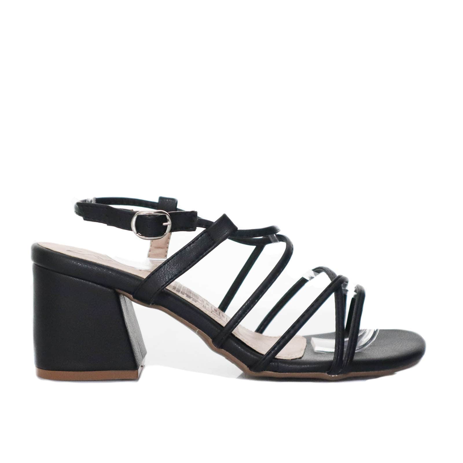 Sandalia tacon negro para mujer Q113-Z471