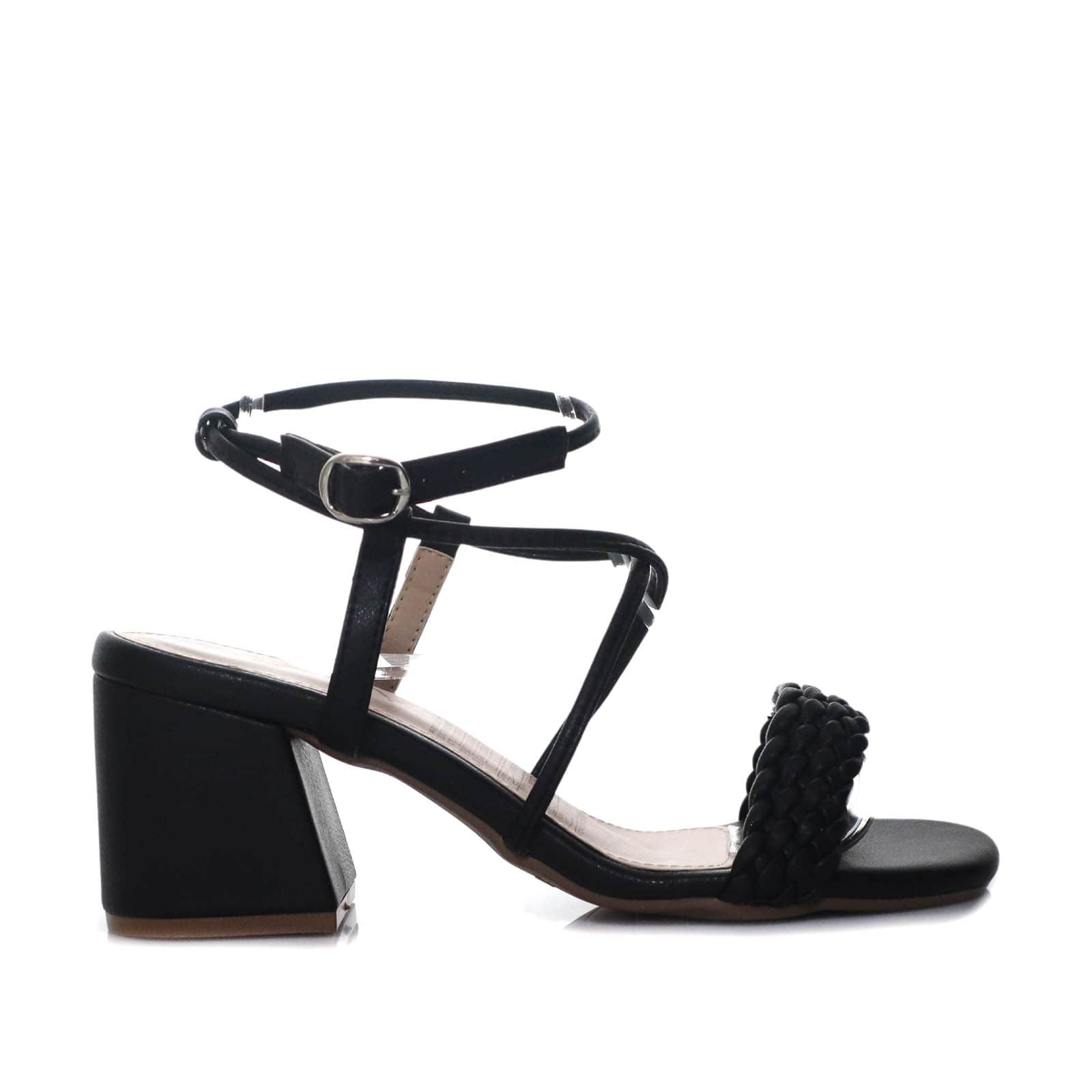 Sandalia tacon negro para mujer Q173-Z471