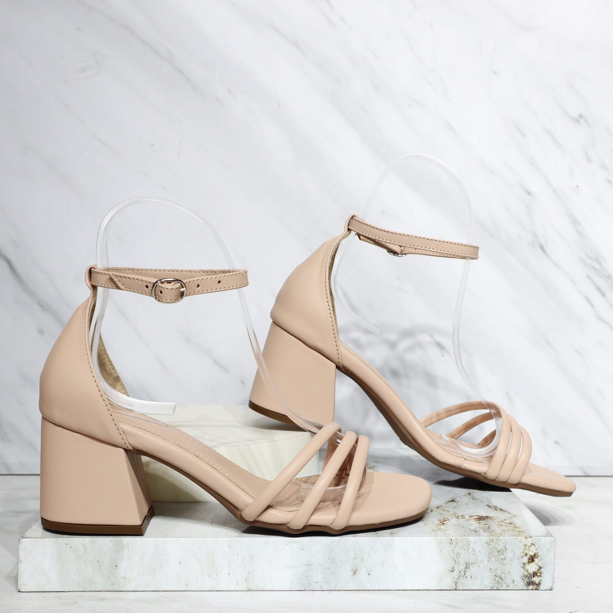 Sandalia tacon nude para mujer Q264-Z471