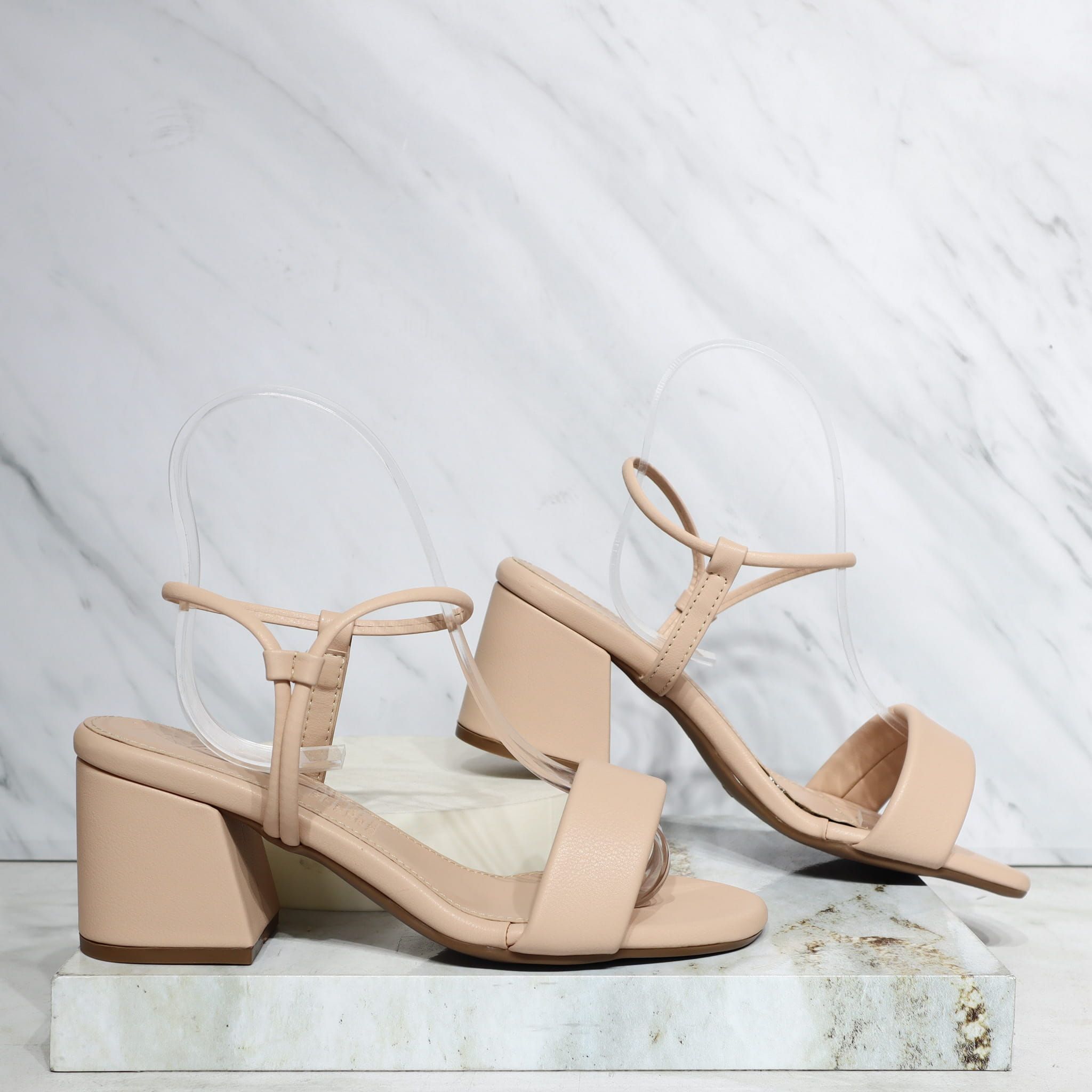 Sandalia tacon nude para mujer Q277-Z471