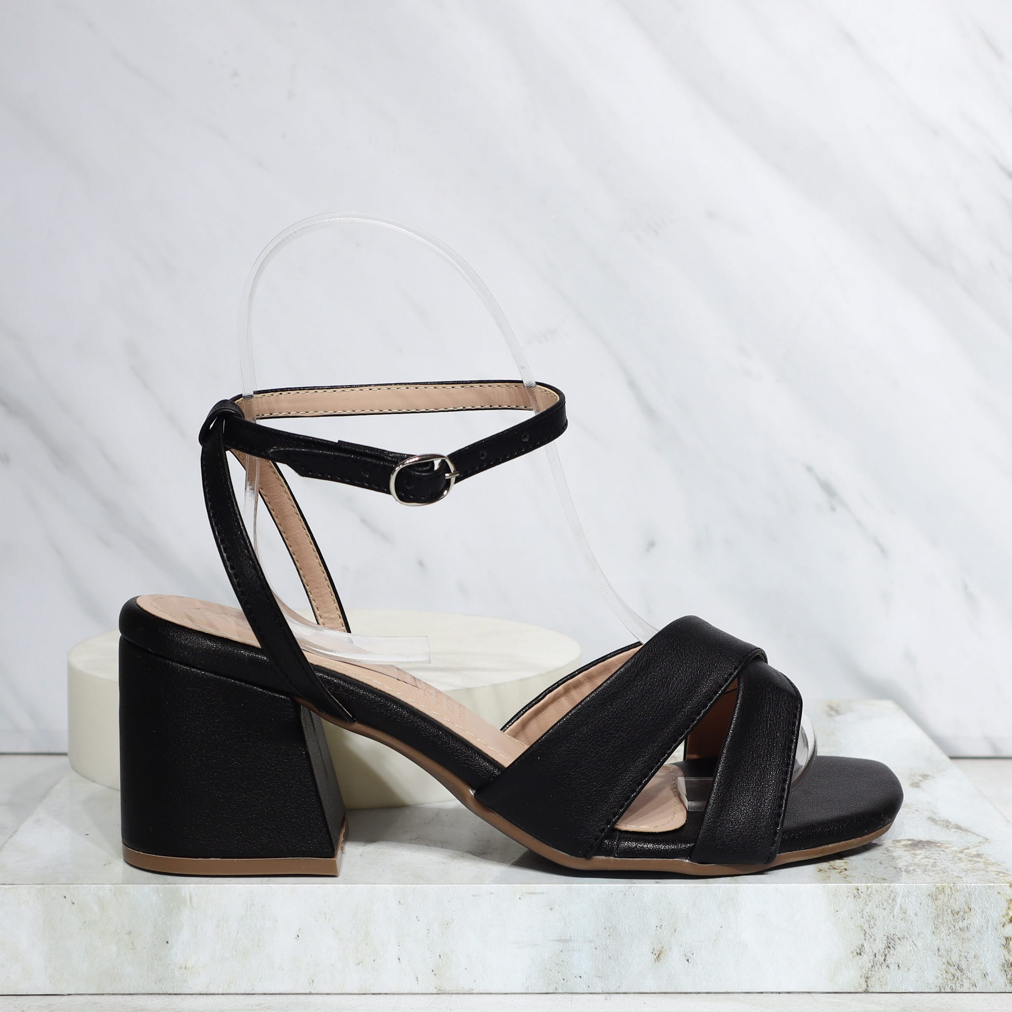 Sandalia tacon negro para mujer Q278-Z471