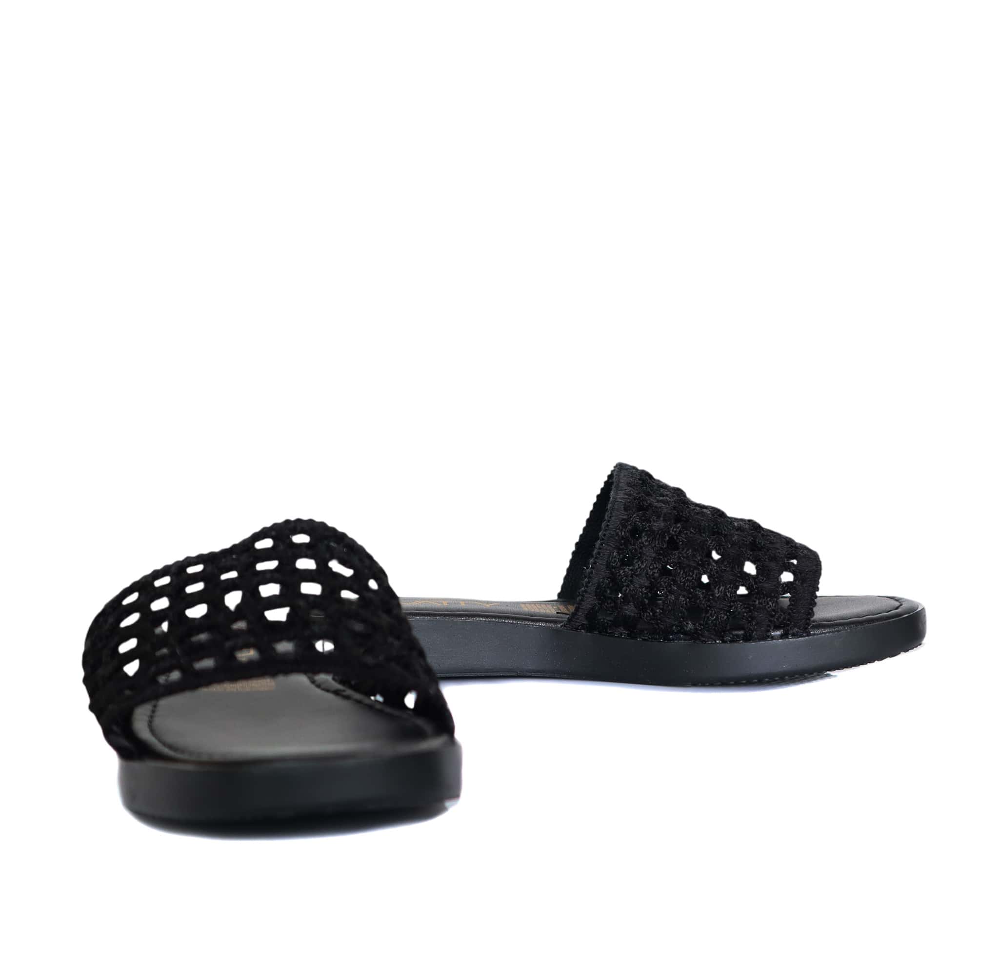 Sandalia plana negro para mujer S604-Z438