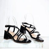 Sandalia 5 1/2 negro charol para mujer T515-Z561