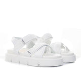 Sandalia plana blanco para mujer TABICHOTA