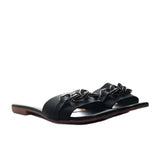 Sandalia plana negro para mujer V-H9-Z84