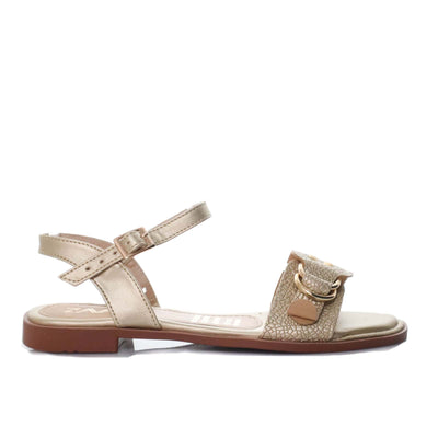Sandalia plana champaña para mujer V221-Z84