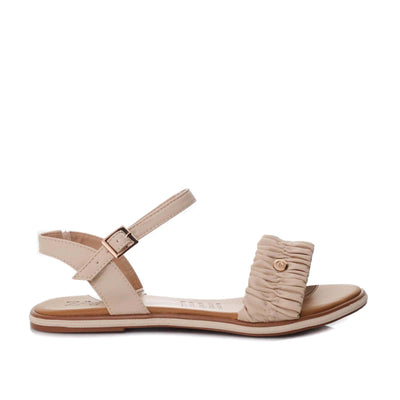Sandalia plana beige para mujer V230-Z84