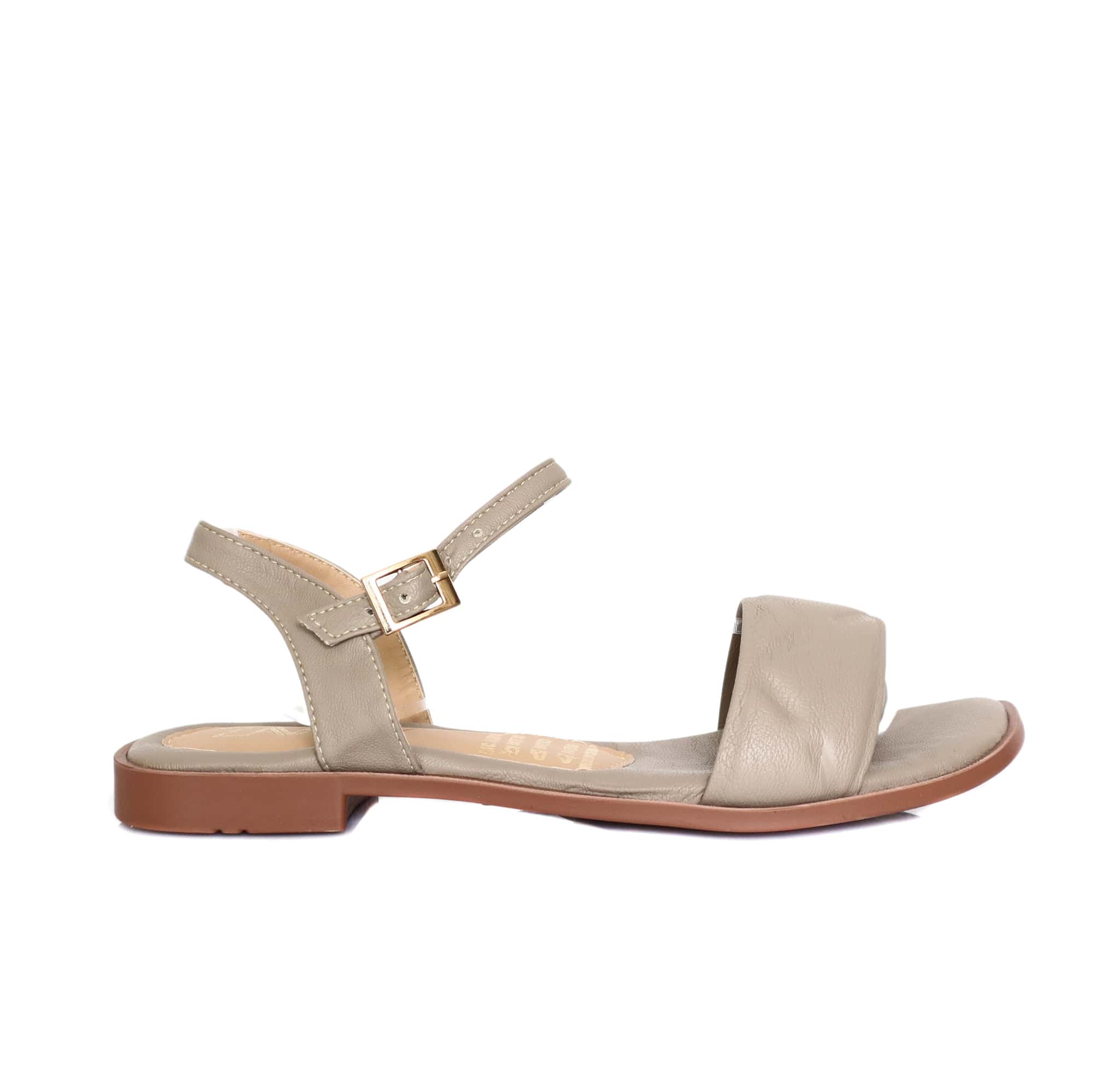 Sandalia plana taupe para mujer V284-Z84