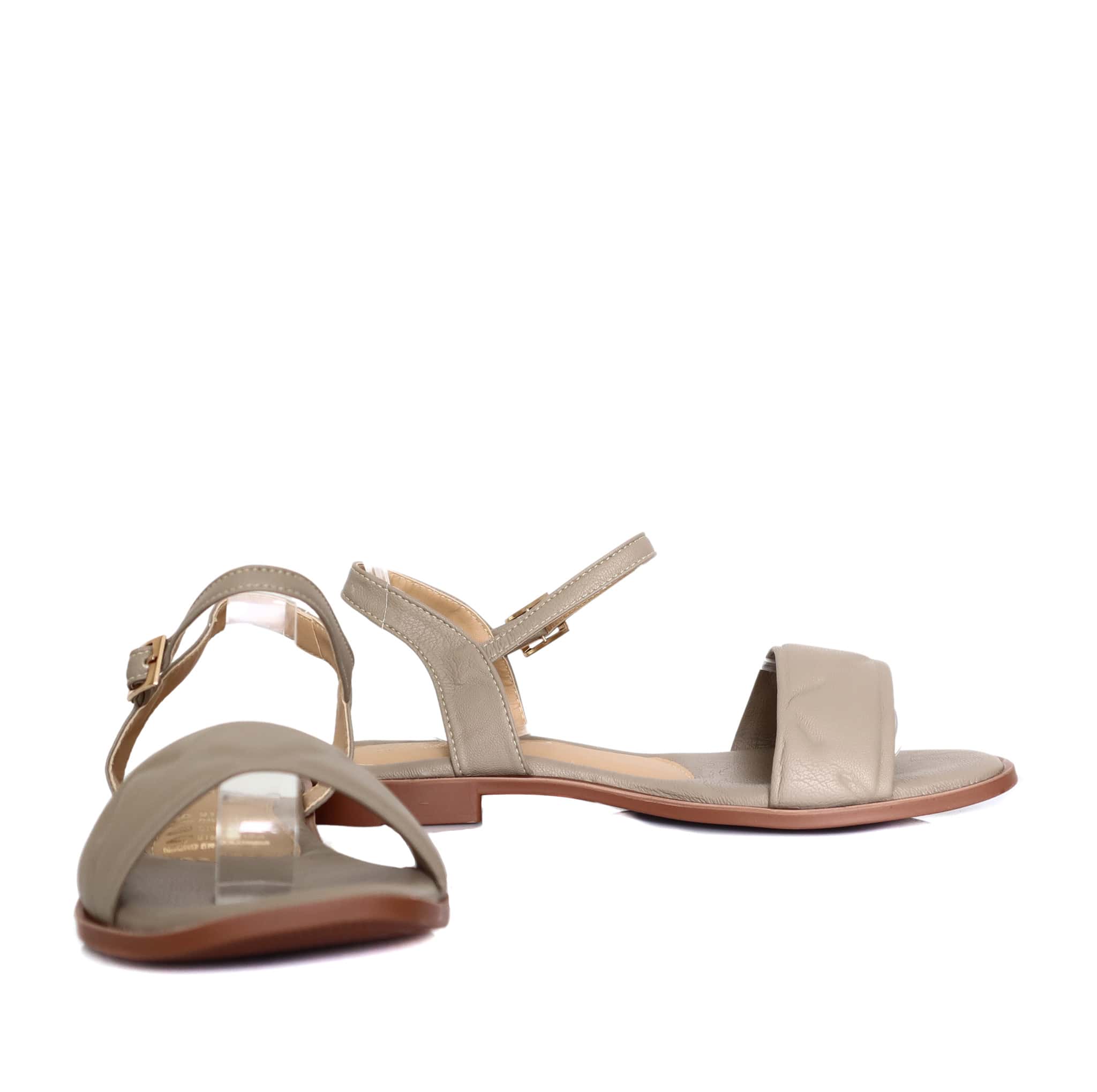Sandalia plana taupe para mujer V284-Z84