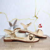 Sandalia plana beige para mujer V310-Z84