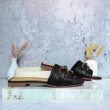 Sandalia plana negro para mujer V540-Z84