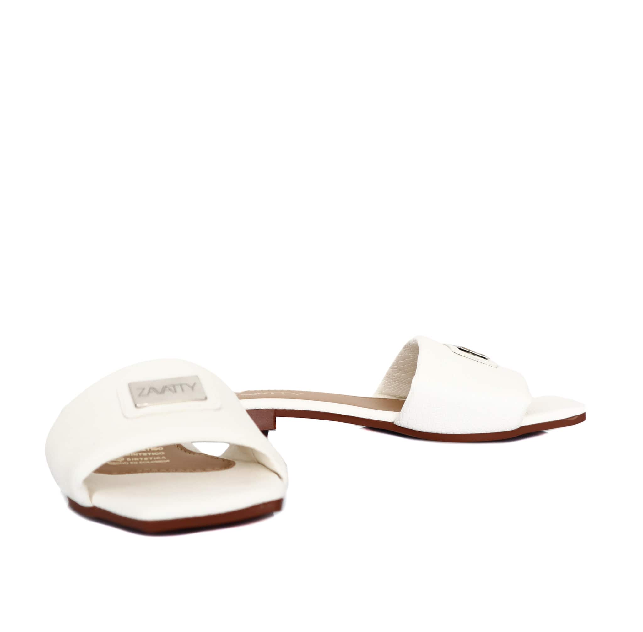 Sandalia plana talco para mujer V746-Z84