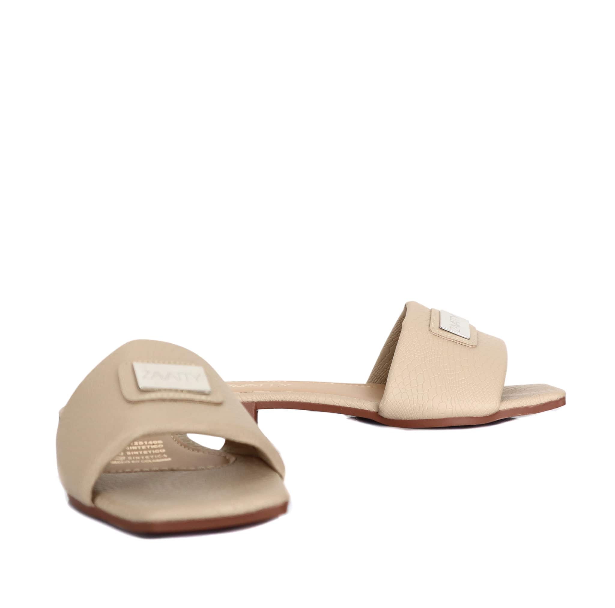 Sandalia plana taupe para mujer V746-Z84