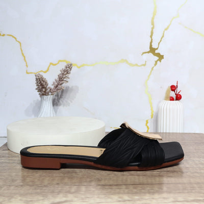 Sandalia plana negro para mujer V782-Z84